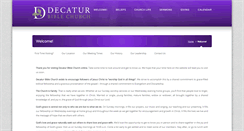 Desktop Screenshot of decaturbiblechurch.net